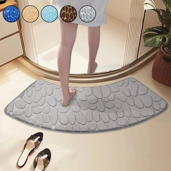 Tapis de Bain Antidérapant Incurvé – Design Élégant et Confort Optimal pour Salle de Bain 1