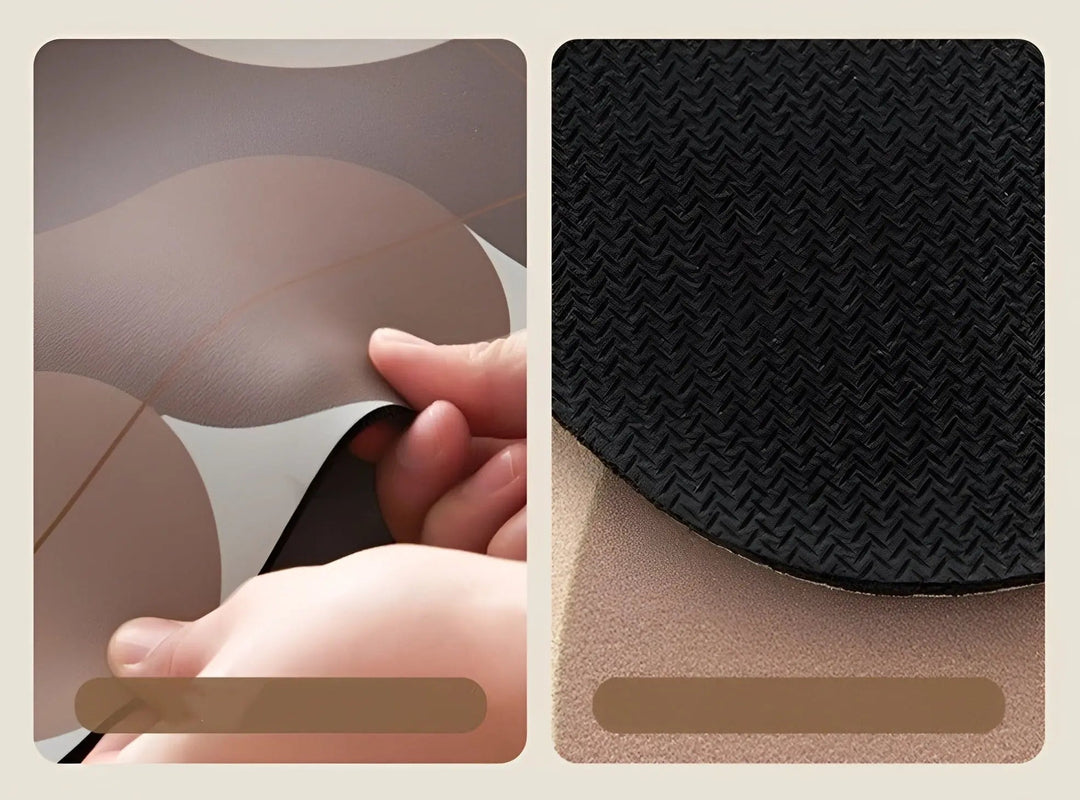 Tapis de Bain Antidérapant à Séchage Rapide – Tapis Salle de Bain Doux et Confortable, 60 x 38 cm, Noir et Blanc 2