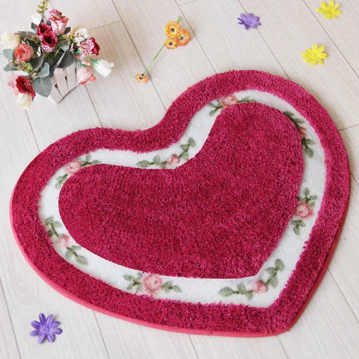 Tapis de Bain Antidérapant en Forme de Cœur – Tapis Salle de Bain Chic et Absorbant, 45x50 cm et 50x65 cm 3