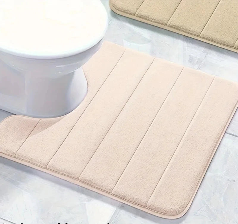 Tapis de Bain Antidérapant en Mousse à Mémoire de Forme, Design en U, Super Absorbant – 40x50 cm, Confort Optimal pour Salle de Bain 0