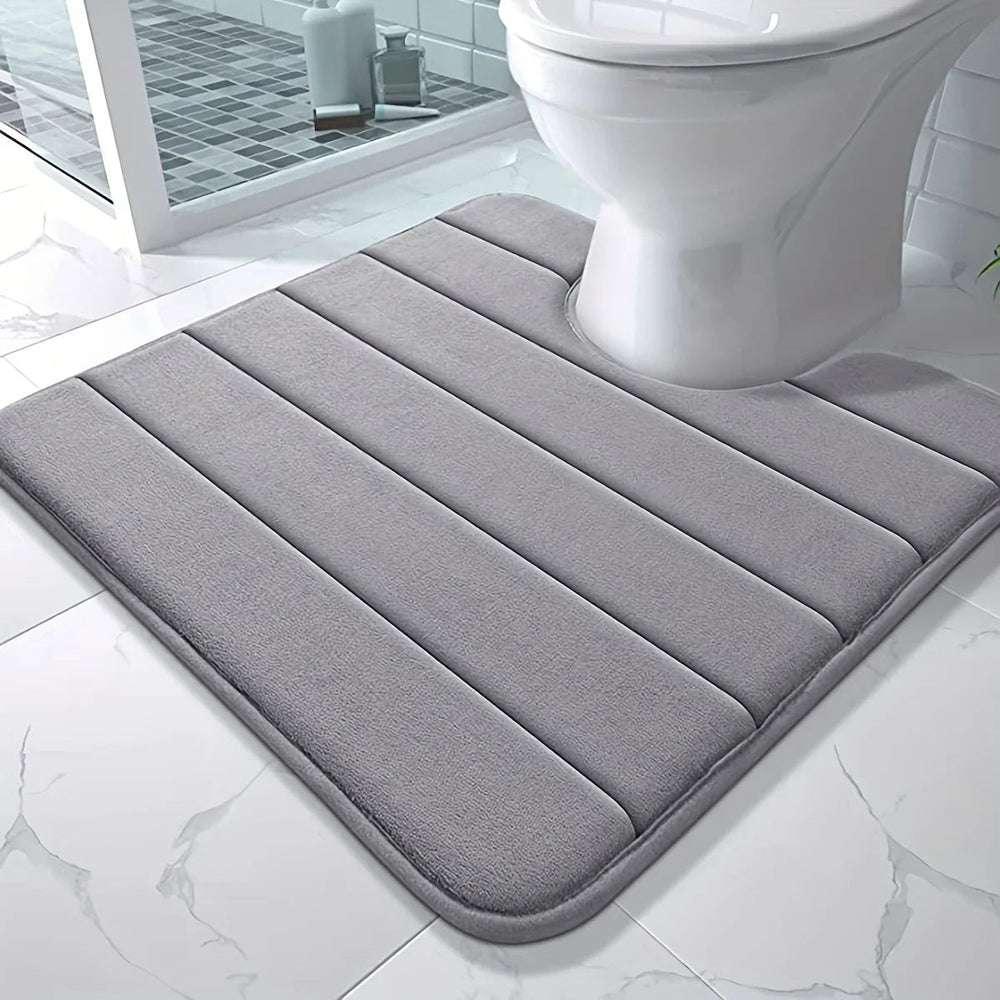 Tapis de Bain Antidérapant en Mousse à Mémoire de Forme, Design en U, Super Absorbant – 40x50 cm, Confort Optimal pour Salle de Bain 1