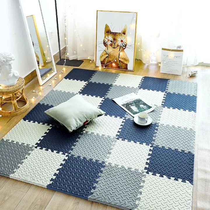 Tapis de Jeu Puzzle Mousse Amortissant pour Enfants – Couleurs Vives et Design Stimulant 120x90 cm 0