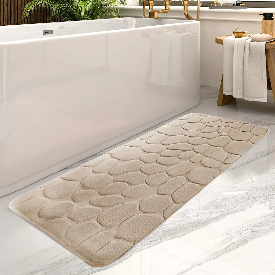Tapis de Salle de Bain Absorbant Antidérapant – Grand Tapis Confortable pour Douche et Baignoire, Design Élégant 0