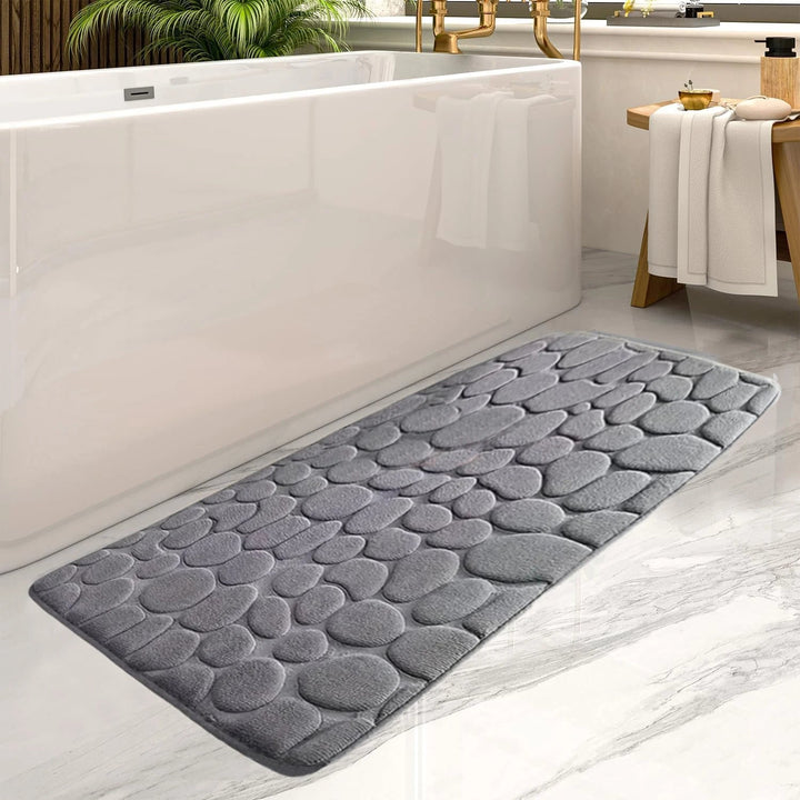 Tapis de Salle de Bain Absorbant Antidérapant – Grand Tapis Confortable pour Douche et Baignoire, Design Élégant 3