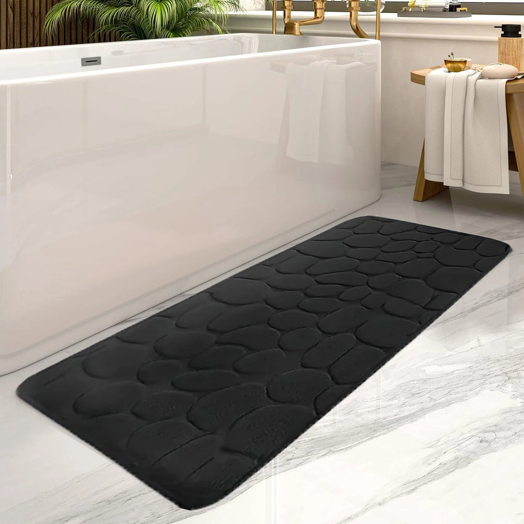 Tapis de Salle de Bain Absorbant Antidérapant – Grand Tapis Confortable pour Douche et Baignoire, Design Élégant 4