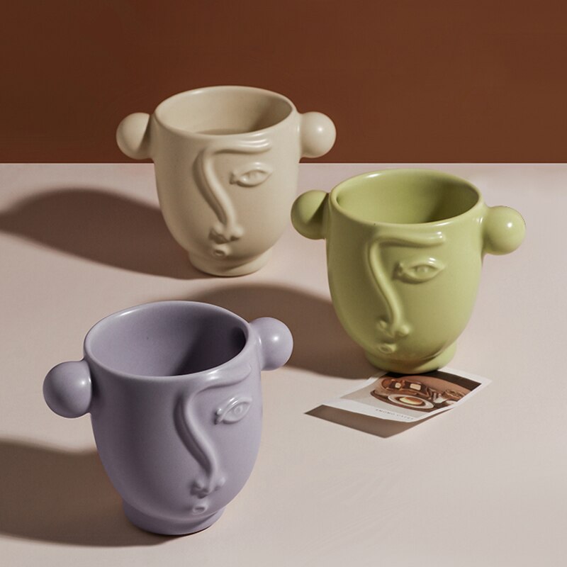 Tasse à Café en Porcelaine Minimaliste 350 ml – Design Géométrique Élégant, Durable et Polyvalente 1