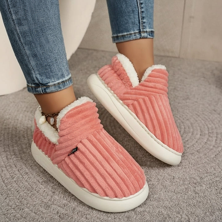 Hausschuhe Damen Plüsch Warm Rutschfest Pantoffeln