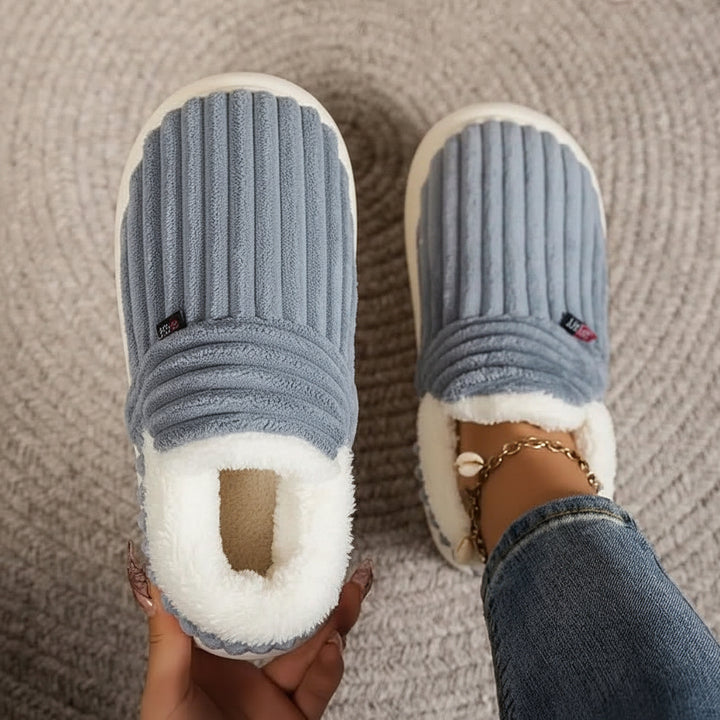 Hausschuhe Damen Plüsch Warm Rutschfest Pantoffeln