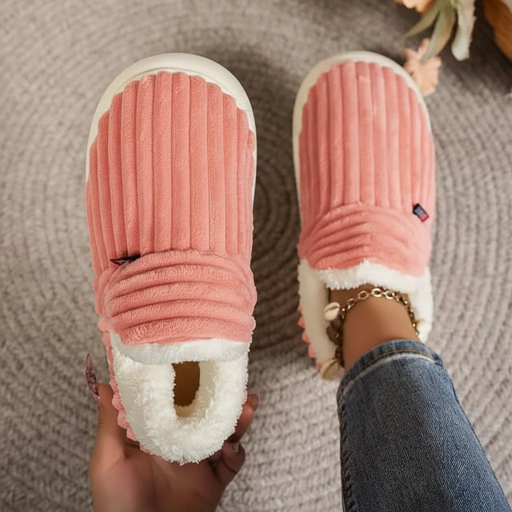 Hausschuhe Damen Plüsch Warm Rutschfest Pantoffeln