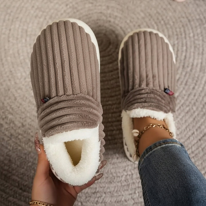 Hausschuhe Damen Plüsch Warm Rutschfest Pantoffeln