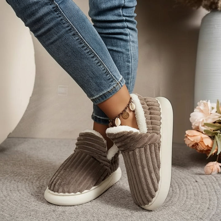 Hausschuhe Damen Plüsch Warm Rutschfest Pantoffeln