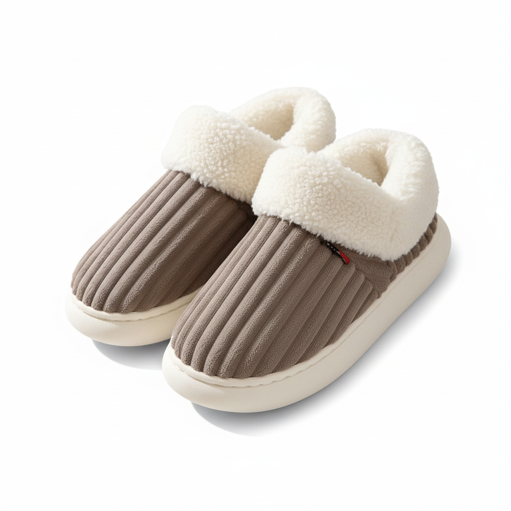 Hausschuhe Damen Plüsch Warm Rutschfest Pantoffeln