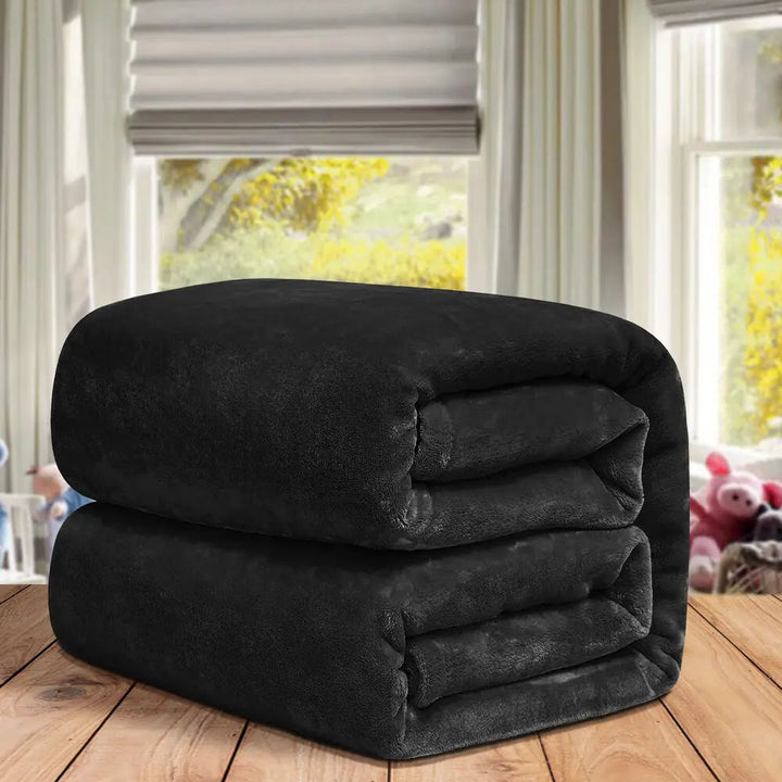 Throw Blanket Solid Color Warm Bed Sofa Cover