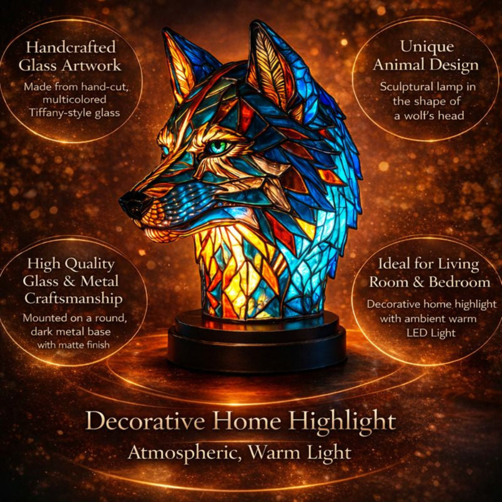 Table Lamp Animal Glass Design Indoor Light