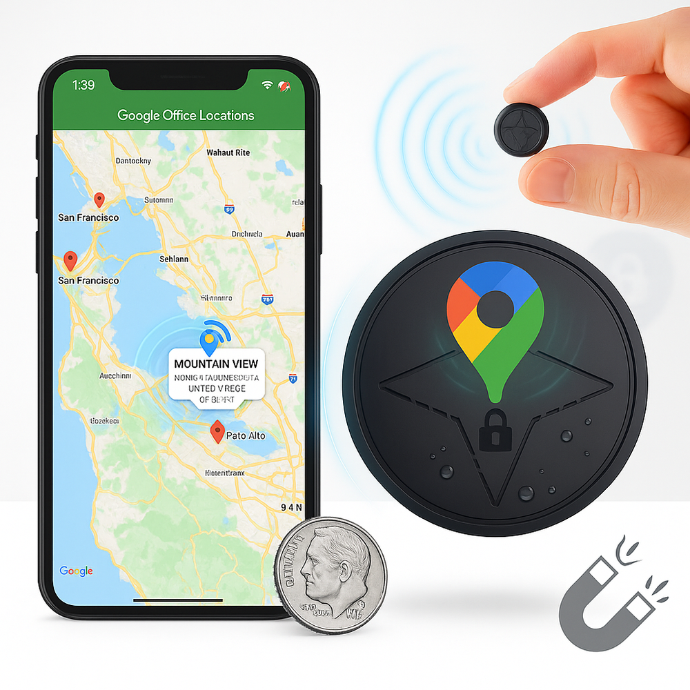 Traceur GPS Voiture Compact Étanche avec Support Magnétique – Suivi en Temps Réel et Alertes de Géolocalisation 1