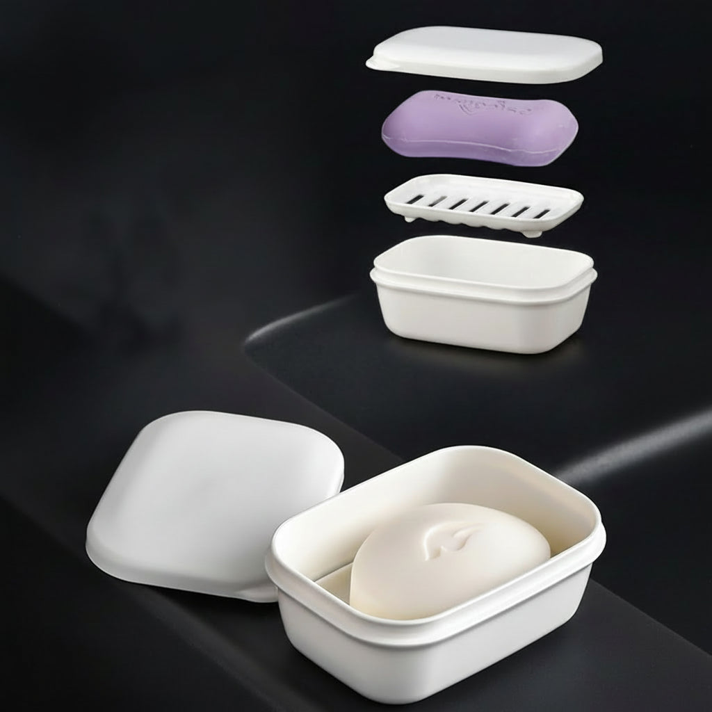 Travel Soap Case Leakproof Design Drainage Tray Soap Bars