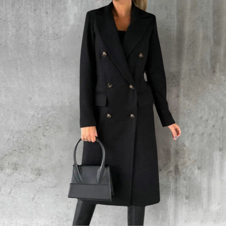 Trench Coat Femme Long Élégant à Double Boutonnage – Confort et Style Raffiné avec Poches Fonctionnelles 3