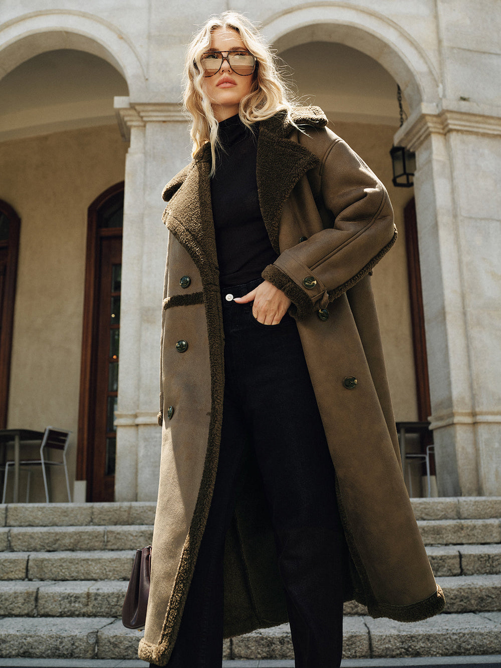 Trench Long Femme en Simili Cuir Doublé Polaire Ultra Chaud – Manteau Hiver Confortable et Élégant 1