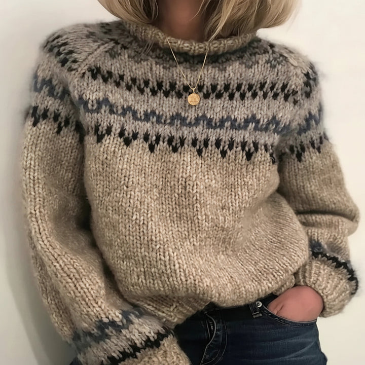 Maglione Donna Collo Alto Nordico Invernale