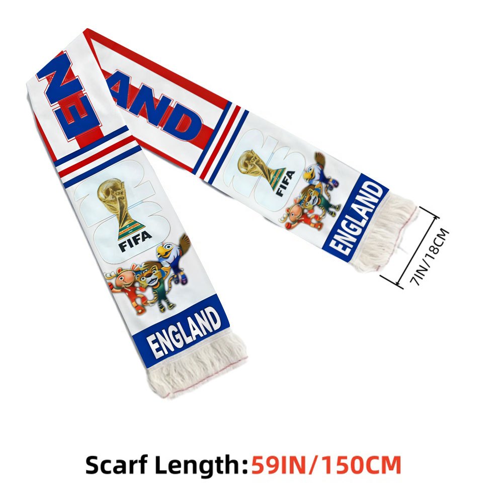 UK Flag World Cup Football Scarf England Fan Support Banner