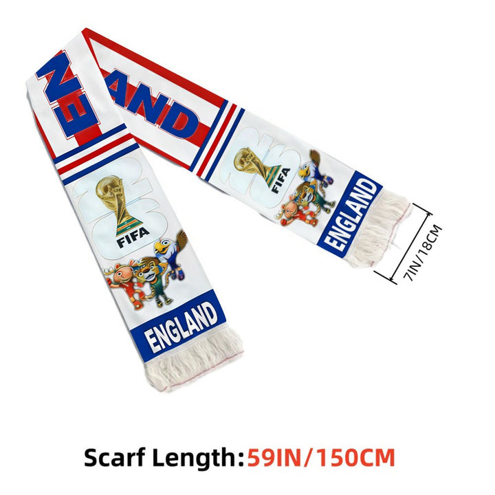 UK Flag World Cup Football Scarf England Fan Support Banner