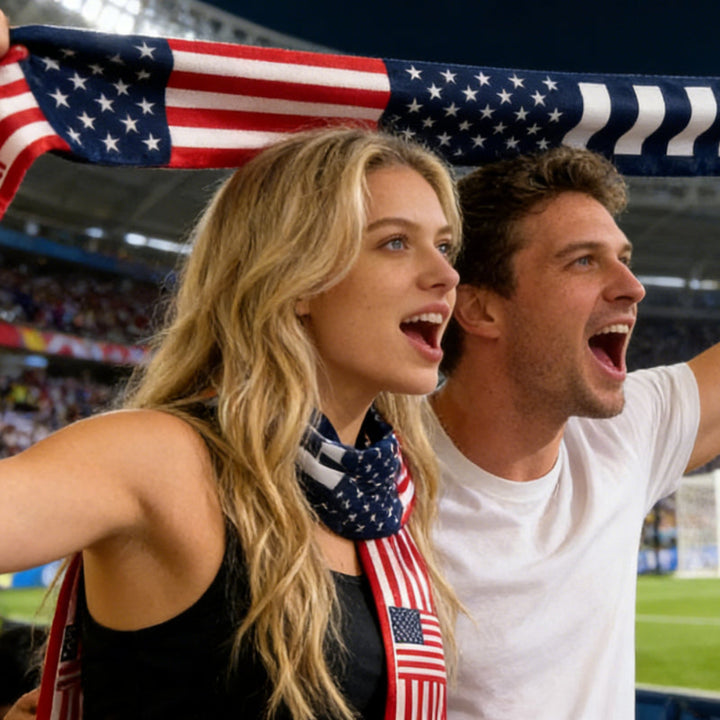 USA Flag World Cup Fan Scarf Polyester Soccer Support Wear