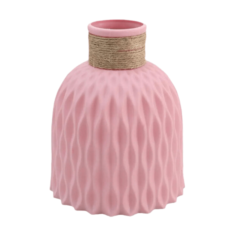 Vase Design en Plastique Tressé Élégant pour Intérieur et Extérieur – Pot de Fleur Durable et Naturel 3