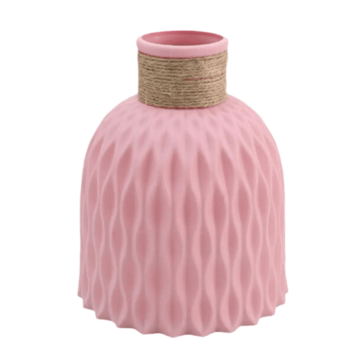 Vase Design en Plastique Tressé Élégant pour Intérieur et Extérieur – Pot de Fleur Durable et Naturel 3