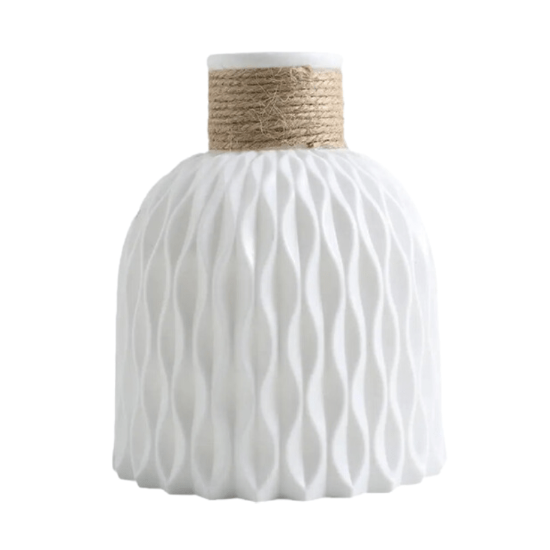 Vase Design en Plastique Tressé Élégant pour Intérieur et Extérieur – Pot de Fleur Durable et Naturel 4