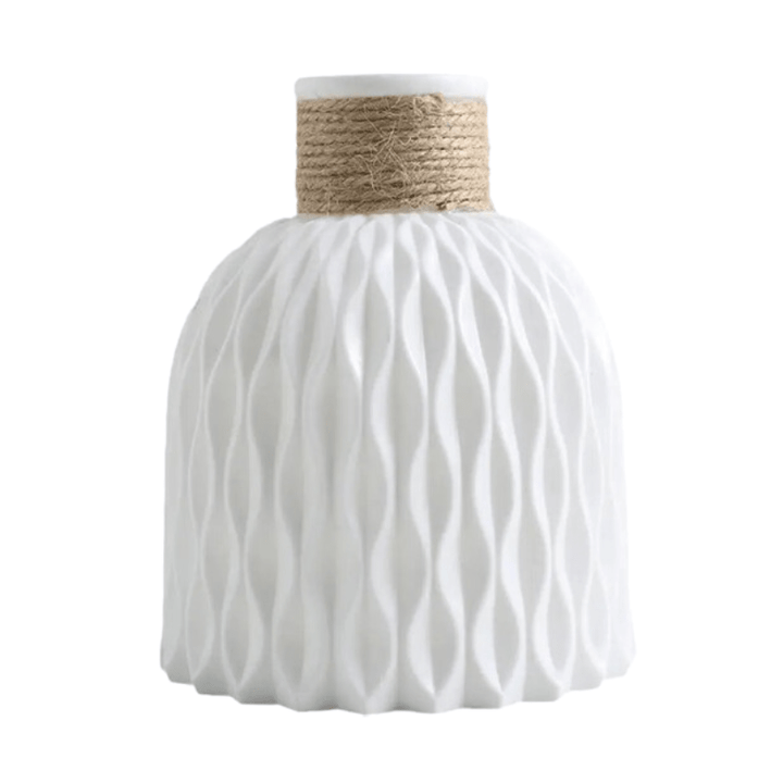Vase Design en Plastique Tressé Élégant pour Intérieur et Extérieur – Pot de Fleur Durable et Naturel 4