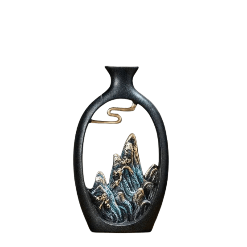 Vases artistiques de paysage de montagne TranquilPeak - Céramique durable avec motif de montagne détaillé 0