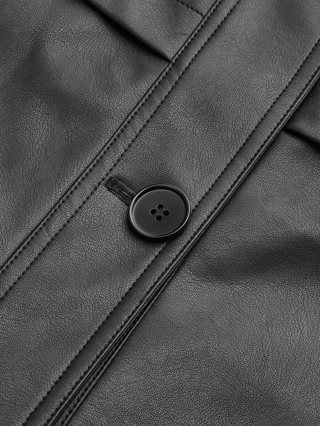 Veste d'Extérieur en PU Chaude avec Ceinture et Col Montant – Confortable et Moderne 8