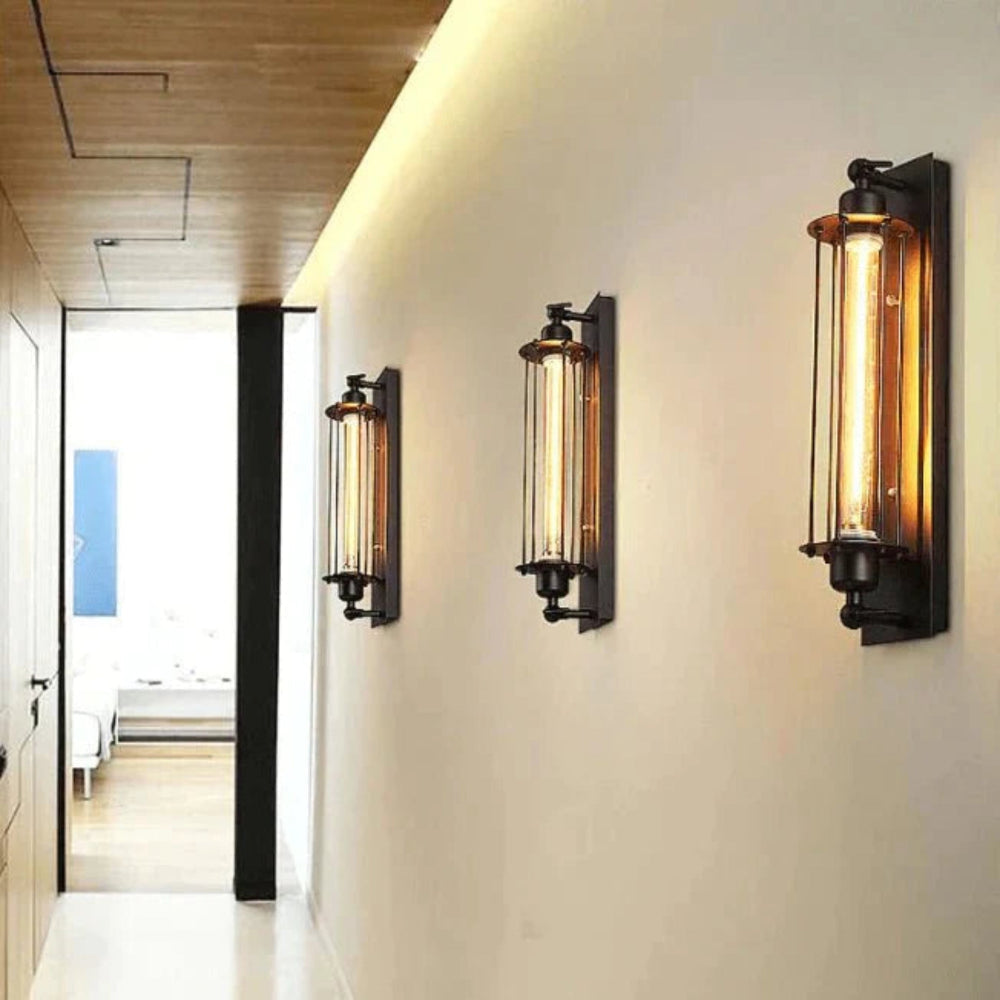 Applique Parete LED Metallo Stile Industriale Vintage