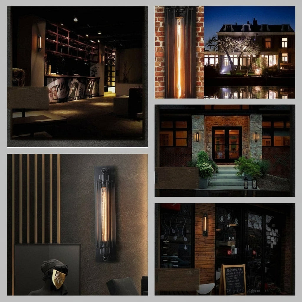 Applique Parete LED Metallo Stile Industriale Vintage