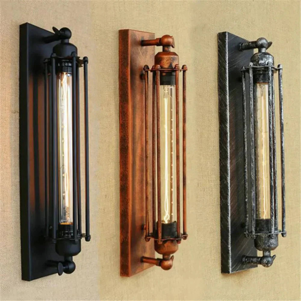 Applique Parete LED Metallo Stile Industriale Vintage