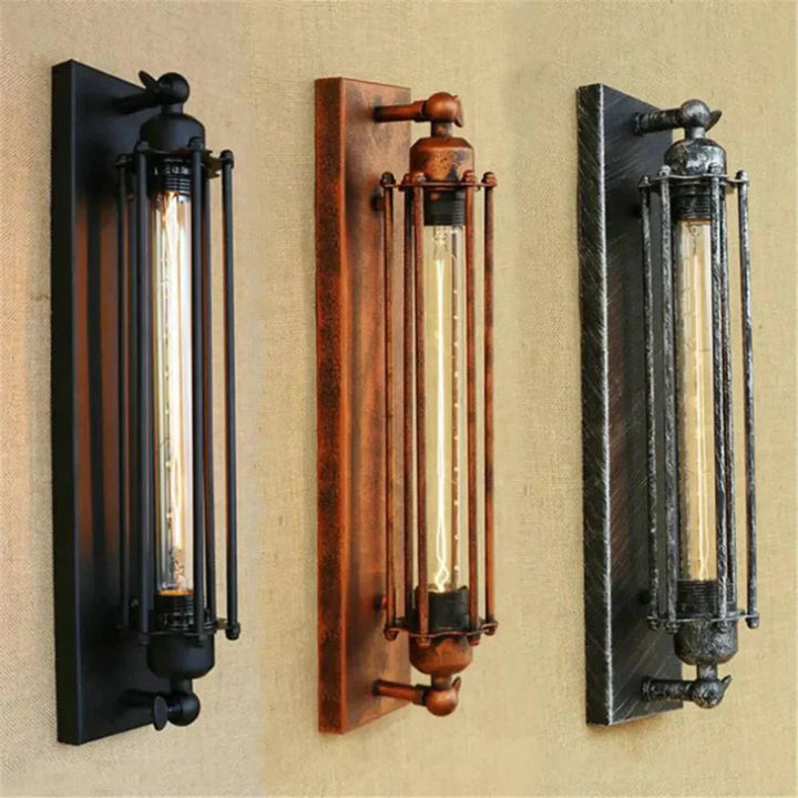 Applique Parete LED Metallo Stile Industriale Vintage