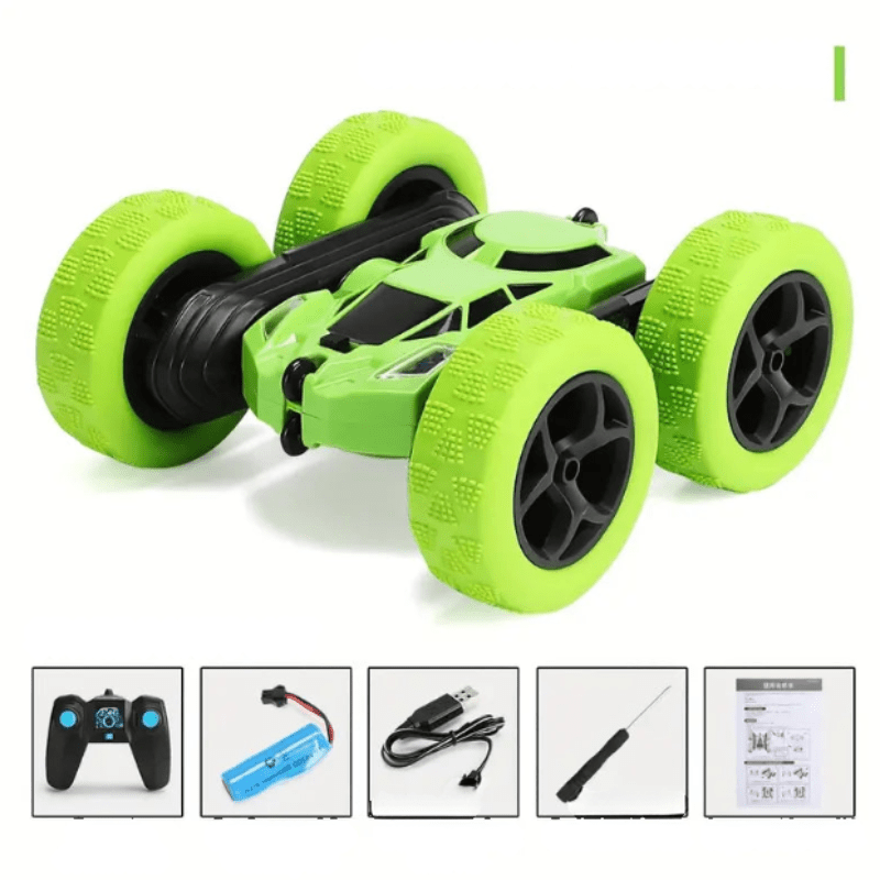 Voiture Télécommandée 360° avec Lumières LED – Voiture Radiocommandée Résistante et Compacte pour Acrobatie et Divertissement 0