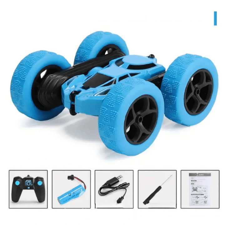 Voiture Télécommandée 360° avec Lumières LED – Voiture Radiocommandée Résistante et Compacte pour Acrobatie et Divertissement 3