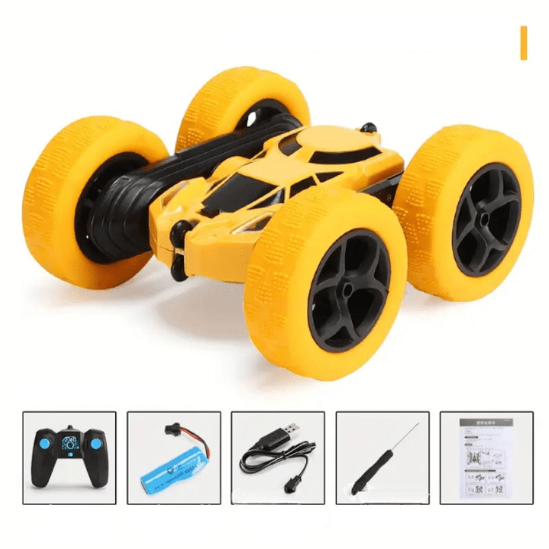 Voiture Télécommandée 360° avec Lumières LED – Voiture Radiocommandée Résistante et Compacte pour Acrobatie et Divertissement 4