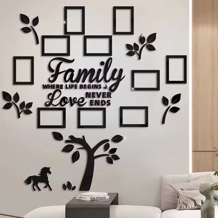 Wall Art Mother's Day Family Tree Photo Frame Acrylic Decoration
