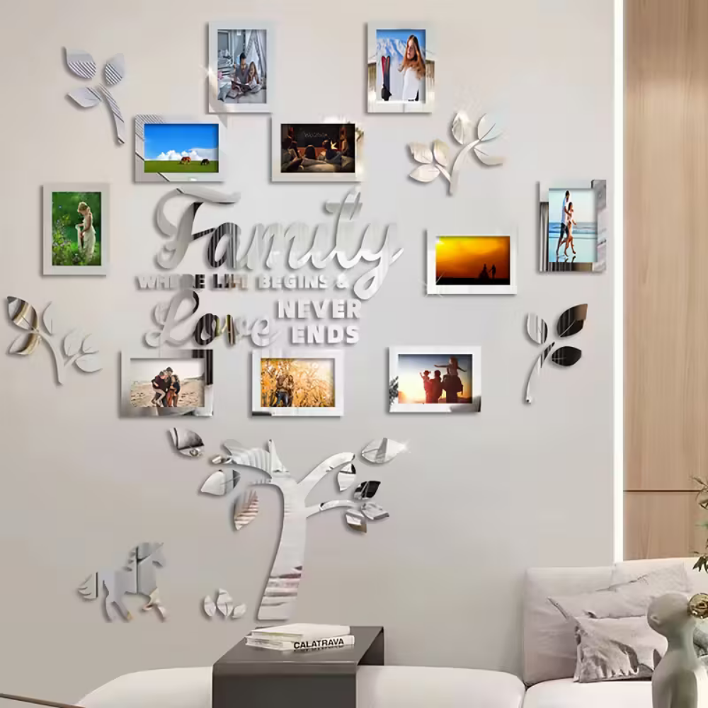 Wall Art Mother's Day Family Tree Photo Frame Acrylic Decoration
