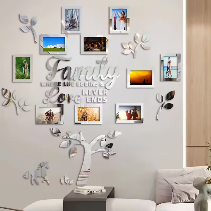 Wall Art Mother's Day Family Tree Photo Frame Acrylic Decoration