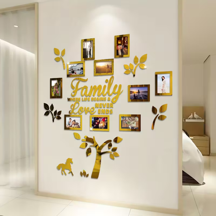 Wall Art Mother's Day Family Tree Photo Frame Acrylic Decoration