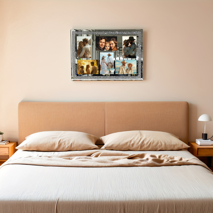 Wall Art Mother's Day Photo Frame Collage Wooden Mirror Decor