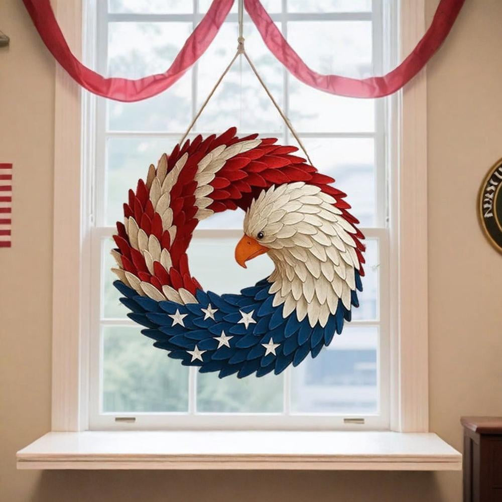 Wall Art Veterans Eagle Wreath Boxwood Display