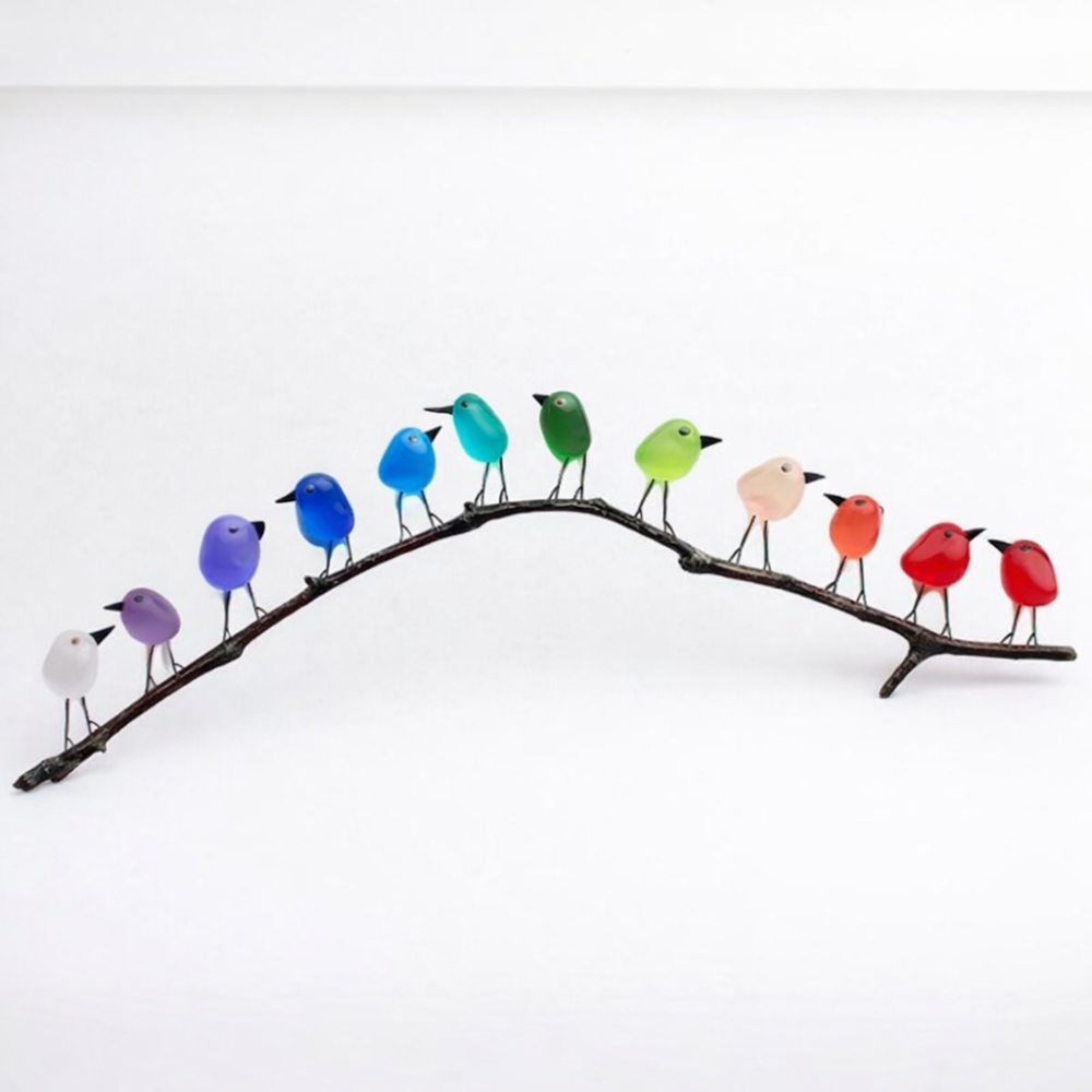 Wall Art Sea Glass Bird Driftwood Display