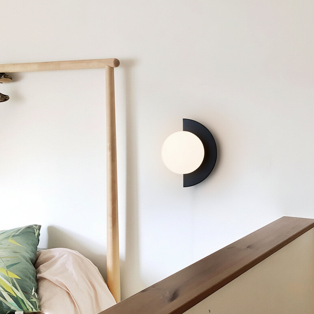 Applique da parete a globo di vetro luce moderna minimalista