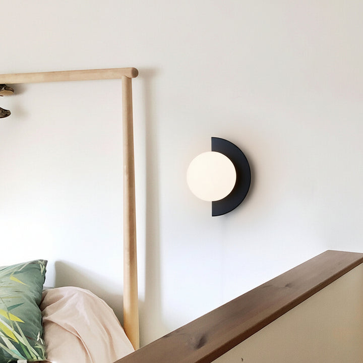 Applique da parete a globo di vetro luce moderna minimalista