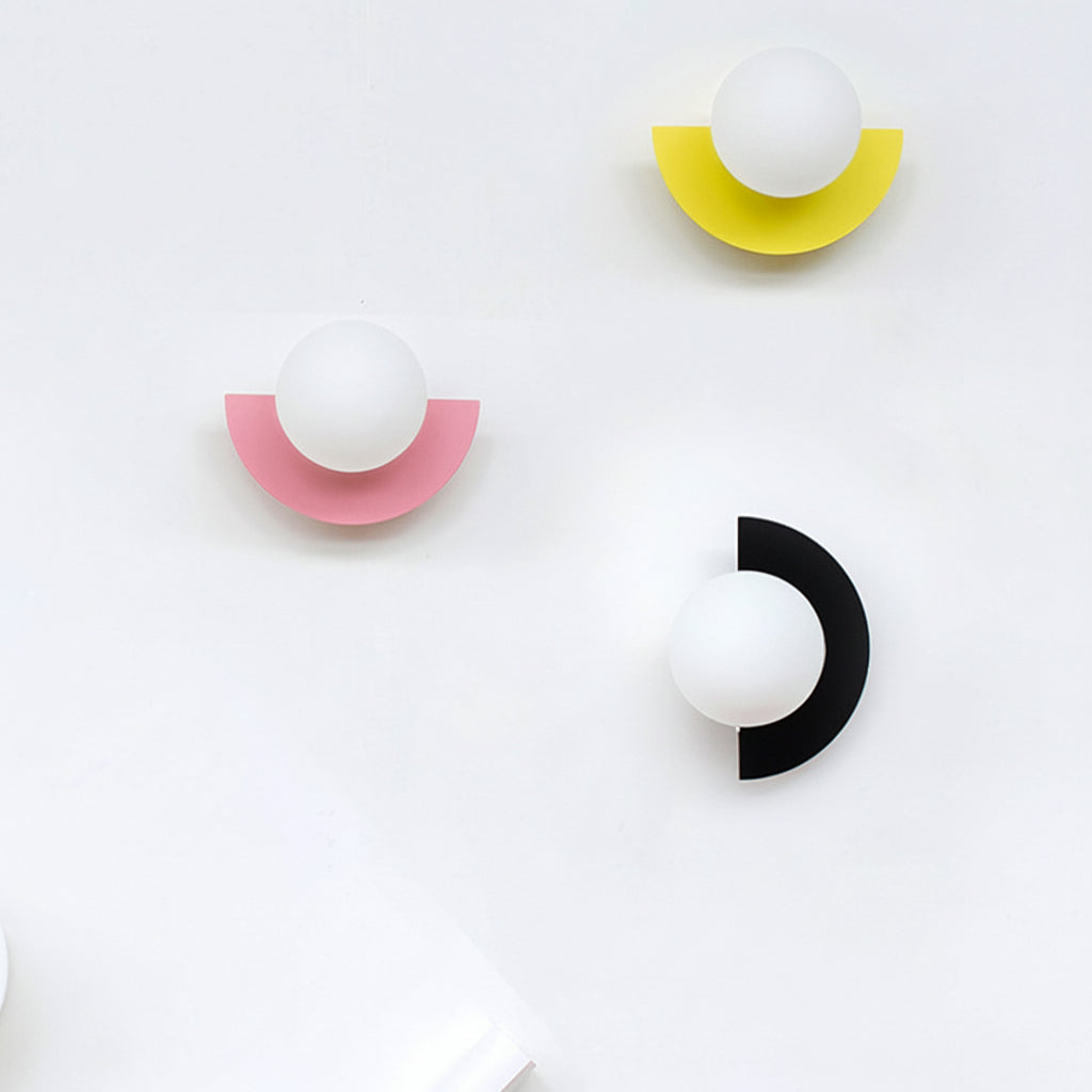 Applique da parete a globo di vetro luce moderna minimalista
