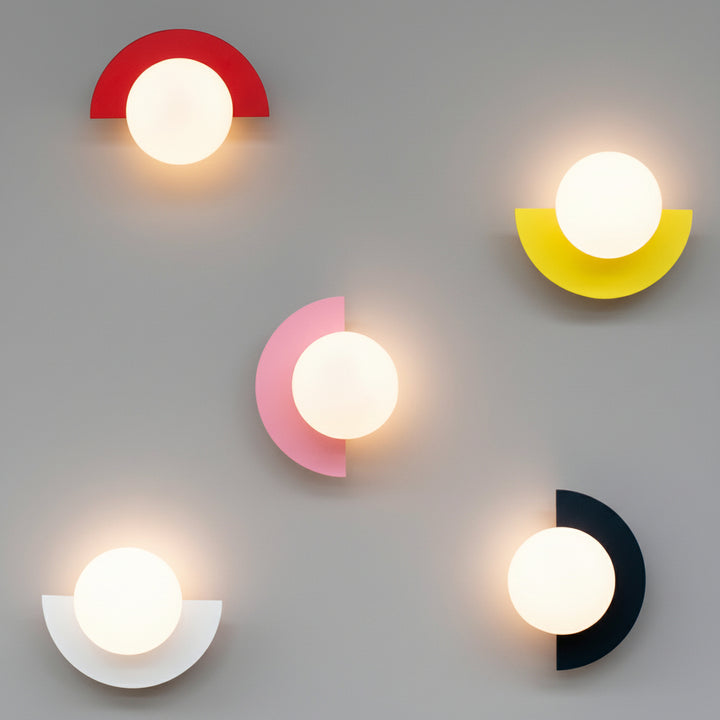 Applique da parete a globo di vetro luce moderna minimalista